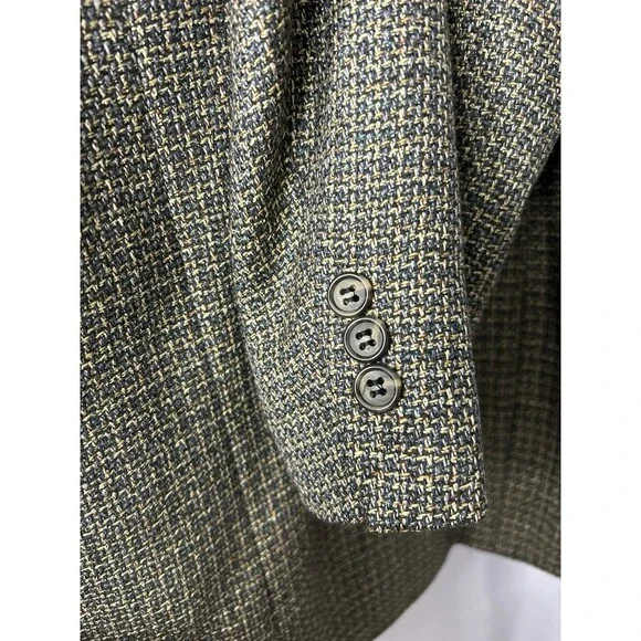 VTG Yves Saint Laurent forDillards Silk Wool Blazer Jacket Size 46R Tweed